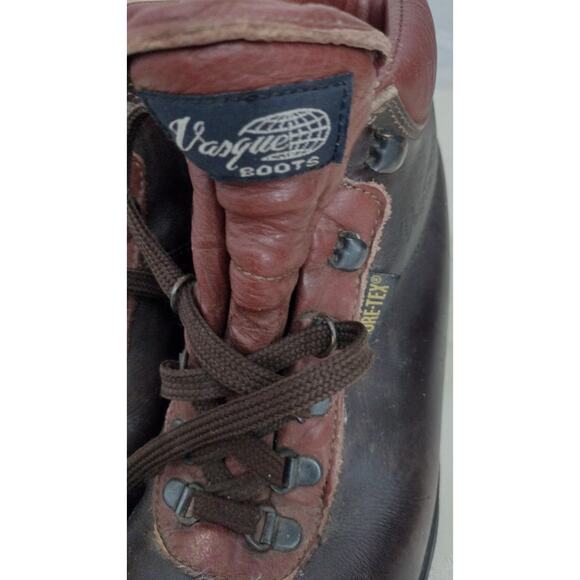 Vintage Vasque Boots Mens Size 8.5M Gore-Tex Skywalk Hiking Leather 90s - Picture 2 of 9